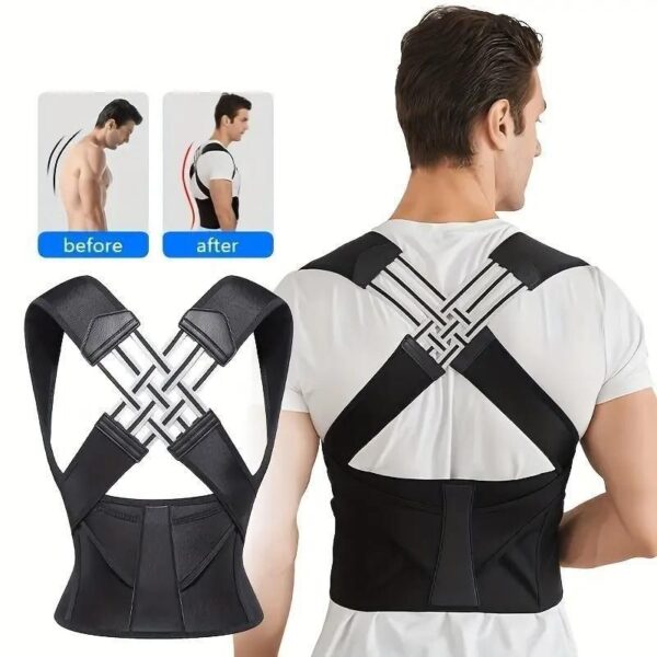 Adjustable Back Posture Corrector Slouching Relieve Pain Belt Women Men - Image 2