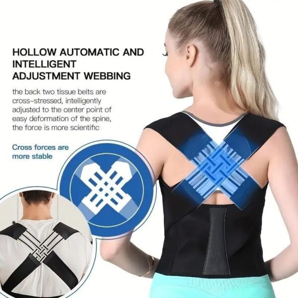 Adjustable Back Posture Corrector Slouching Relieve Pain Belt Women Men - Image 3